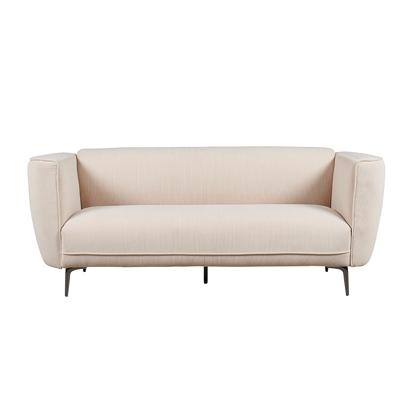 Modernes Zweisitzer-Sofa mit Cordpolsterung und Metallbeinen