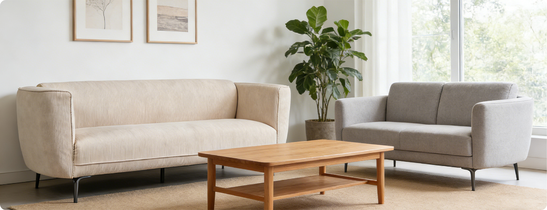 Liebessitz und Sofa