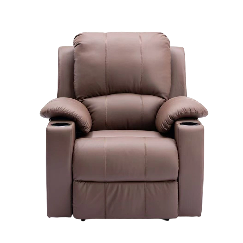 Überfüllter Recliner-Einzelsofa-Stuhl. Manueller Recliner-Stuhl
