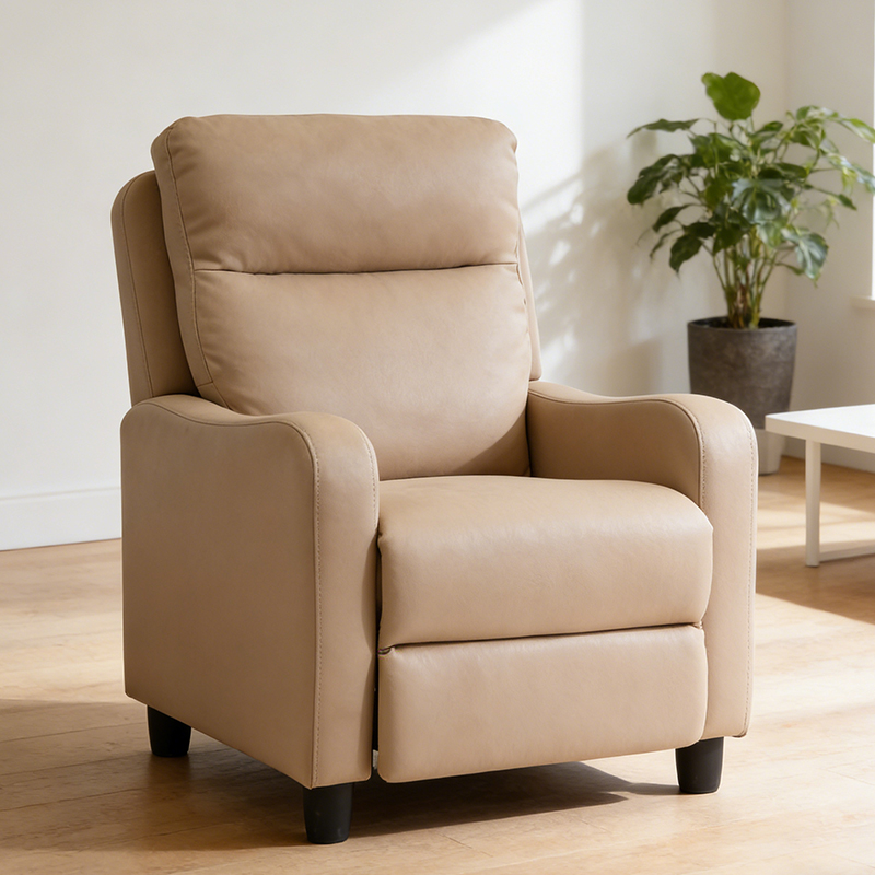Mikrofaser-Recliner-Clubsessel mit Rückenlehne