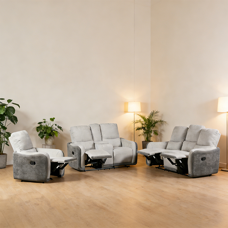 3-teiliges, manuell verstellbares Wohnzimmersofa