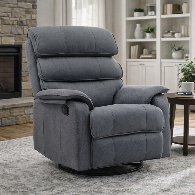Manuelles, mit Stoff gepolstertes, weiches Schaukelstuhl-Sofa für das Wohnzimmer