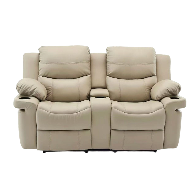 Ledergepolsterter Manual Motion Loveseat Liegestuhl