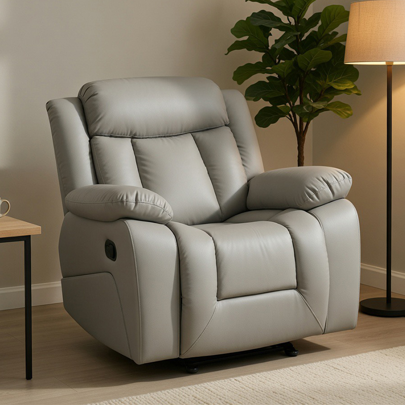 Manueller Glider Rocker Recliner aus Kunstleder