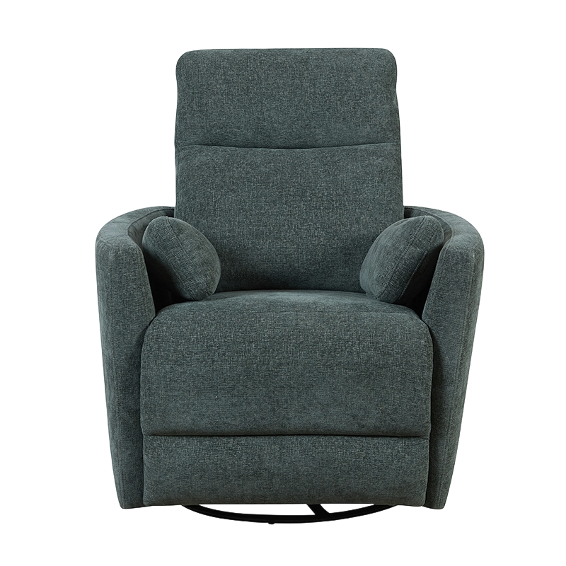 Moderner drehbarer Glider-Liegestuhl aus Chenille mit Kissen